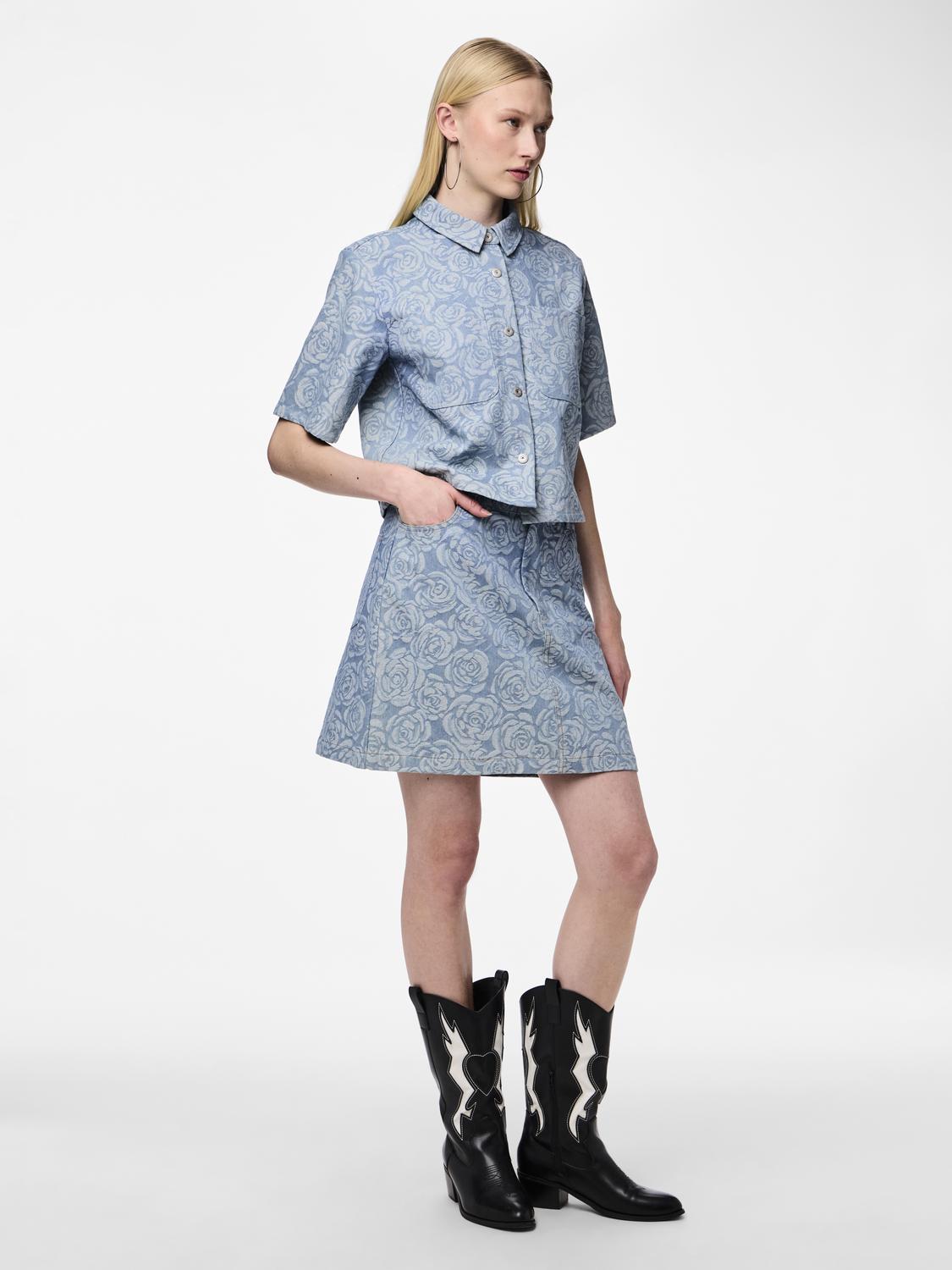 PCKALYN Skirt - Light Blue Denim